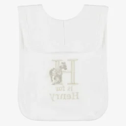 Paint My Dreams White Personalised 'H' Initial Bib Best