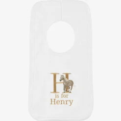 Paint My Dreams White Personalised 'H' Initial Bib Best