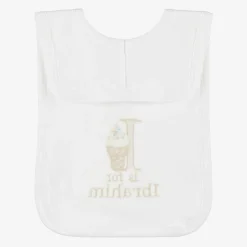 Paint My Dreams White Personalised 'I' Initial Bib Sale