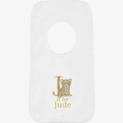 Paint My Dreams White Personalised 'J' Initial Bib Sale