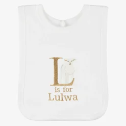 Paint My Dreams White Personalised 'L' Initial Bib Clearance