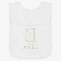 Paint My Dreams White Personalised 'L' Initial Bib Clearance