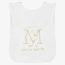 Paint My Dreams White Personalised 'M' Initial Bib