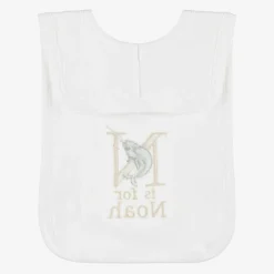 Paint My Dreams White Personalised 'N' Initial Bib New