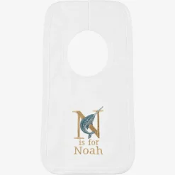 Paint My Dreams White Personalised 'N' Initial Bib New