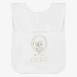 Paint My Dreams White Personalised 'O' Initial Bib New