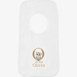 Paint My Dreams White Personalised 'O' Initial Bib New