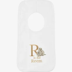 Paint My Dreams White Personalised 'R' Initial Bib Hot