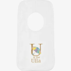 Paint My Dreams White Personalised 'U' Initial Bib Outlet