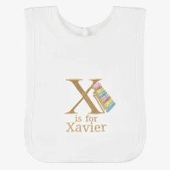 Paint My Dreams White Personalised 'X' Initial Bib Discount