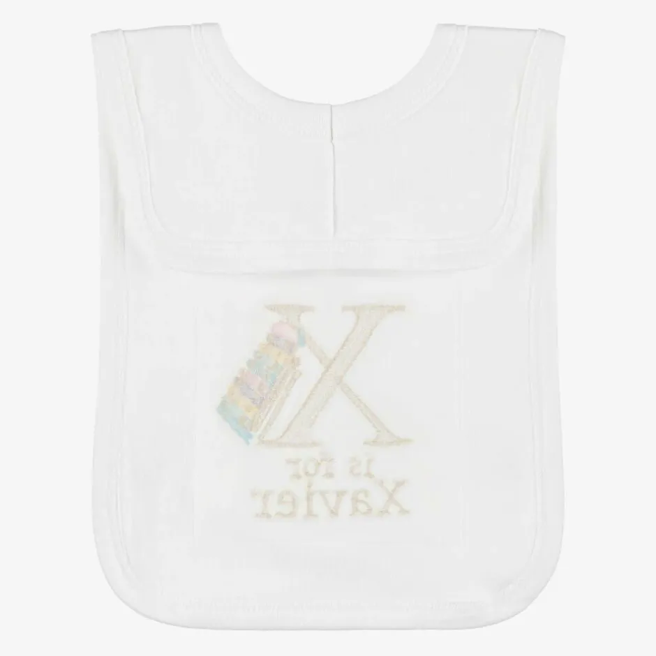 Paint My Dreams White Personalised 'X' Initial Bib Discount
