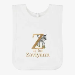 Paint My Dreams White Personalised 'Z' Initial Bib Clearance