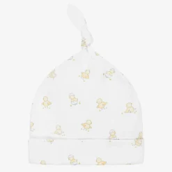 Kissy Kissy White Pima Cotton Baby Hat New