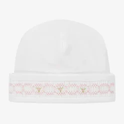 Kissy Kissy White Pima Cotton Baby Hat Hot