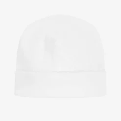 Kissy Kissy White Pima Cotton Baby Hat Outlet