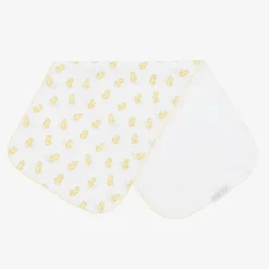 Kissy Kissy White Pima Cotton Cheery Chicks Burp Cloth (49cm) Hot