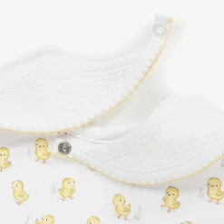 Kissy Kissy White Pima Cotton Cheery Chicks Bib Sale