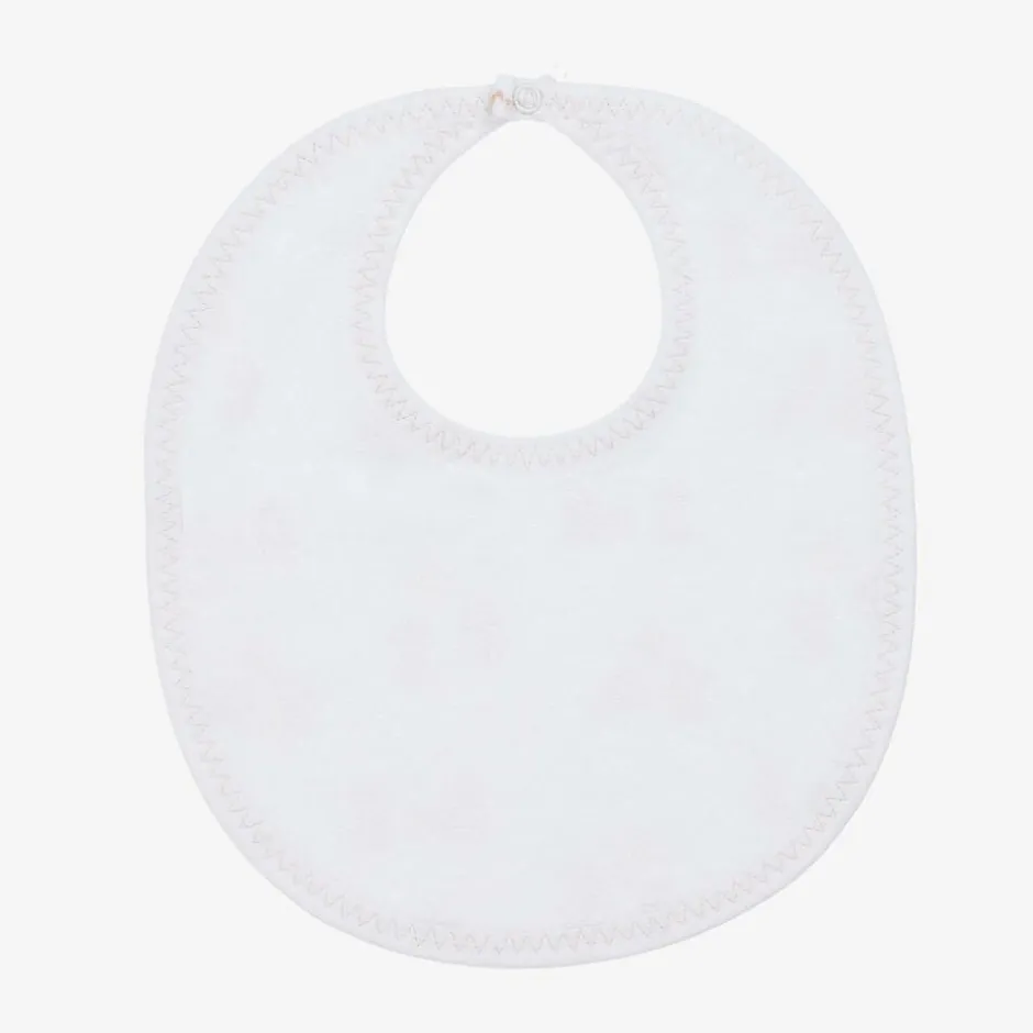 Kissy Kissy White Pima Cotton Honey Bear Cubs Bib Discount