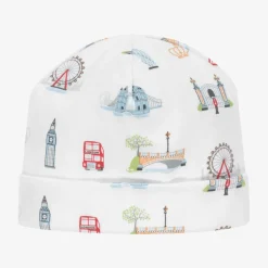 Kissy Kissy White Pima Cotton London Getaway Hat Online