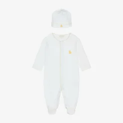Kissy Kissy White Pima Duckling Babygrow & Hat Set Hot