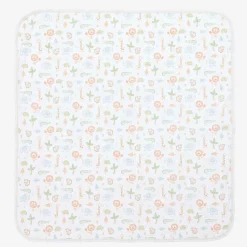 Kissy Kissy White Pima Jungle Adventure Blanket (72cm) New