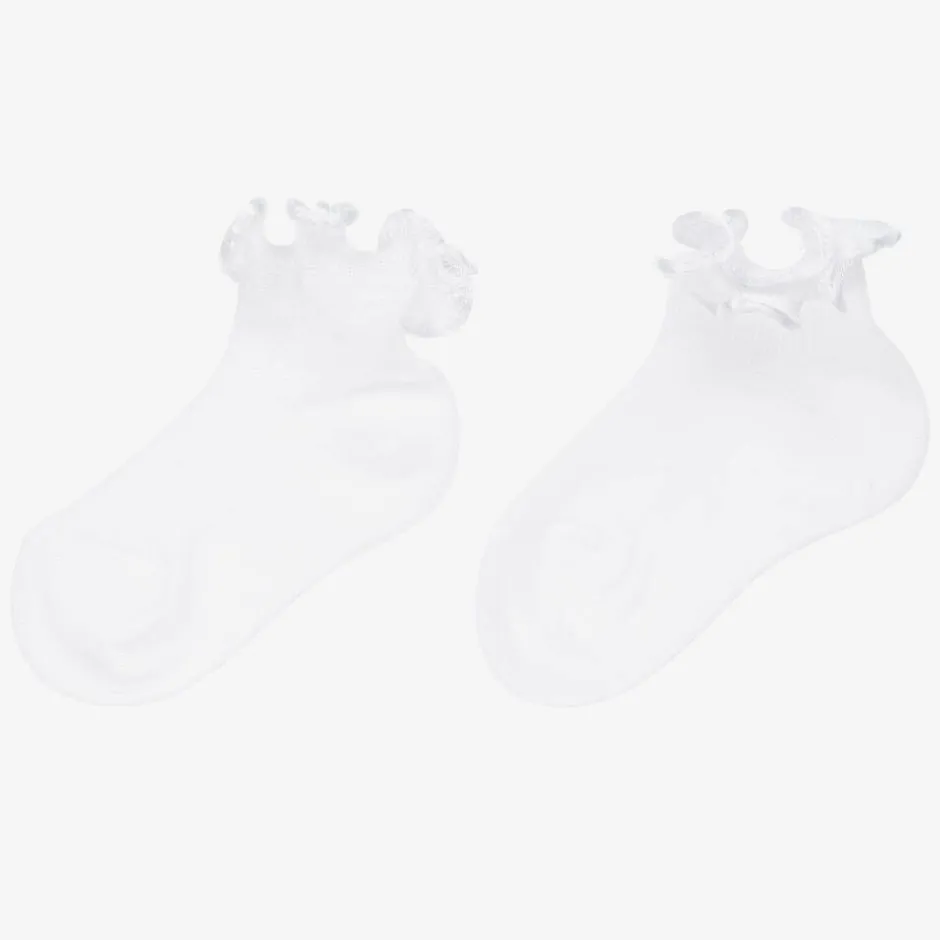 Story Loris White Ruffle Baby Socks Sale