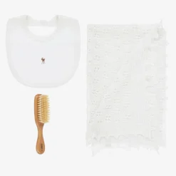 G.H.Hurt amp; Son White Shawl & Bib Baby Gift Set Hot