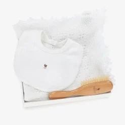 G.H.Hurt amp; Son White Shawl & Bib Baby Gift Set Hot