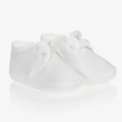 Early Days White Silk Pre-Walker Shoes Discount