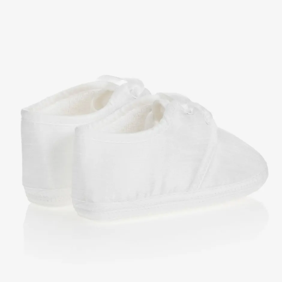 Early Days White Silk Pre-Walker Shoes Discount