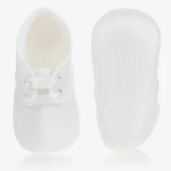 Early Days White Silk Pre-Walker Shoes Discount