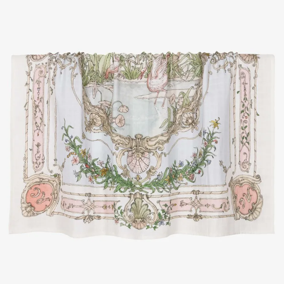Atelier Choux Paris White Tapestry Swaddle (97cm) Discount