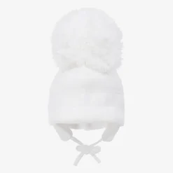 Sätila of Sweden White Tuva Giant Pom-Pom Hat Clearance