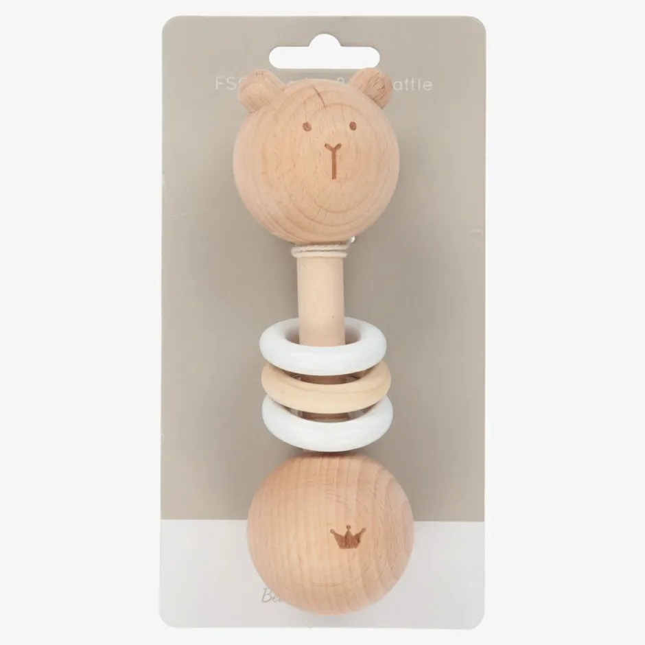 Bam Bam Wooden Bear Rattle (15cm) Hot