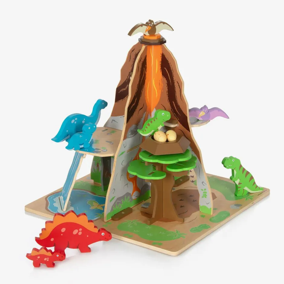Bigjigs Wooden Dinosaur Island Play Set (45cm)