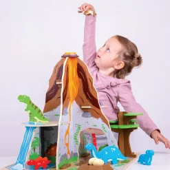 Bigjigs Wooden Dinosaur Island Play Set (45cm)