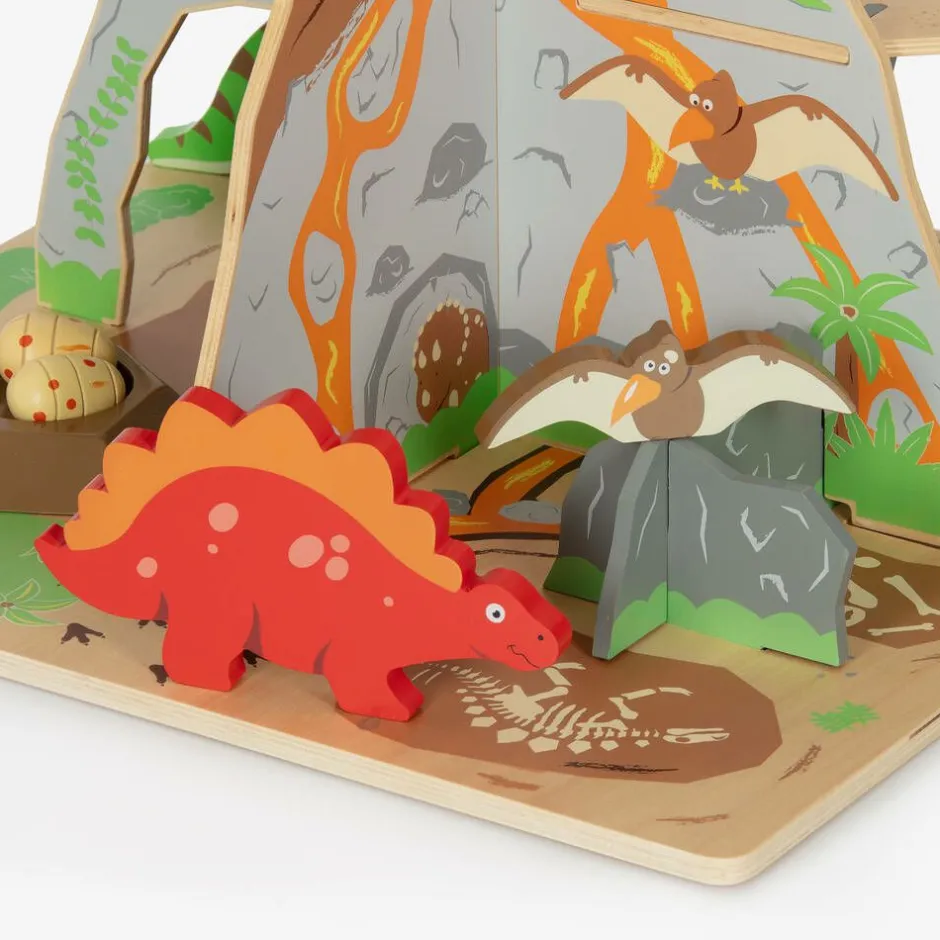 Bigjigs Wooden Dinosaur Island Play Set (45cm)