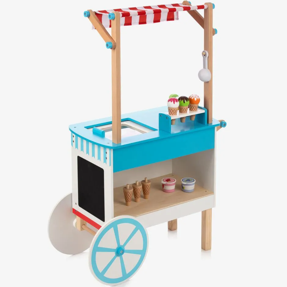 Bigjigs Wooden Ice Cream Cart Play Set (100cm) Discount