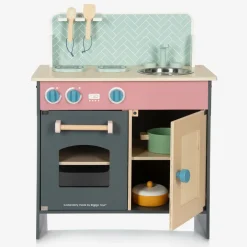 Bigjigs Wooden Simply Scandi Kitchen Play Set (60cm) New