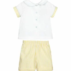 Beau KiD Yellow & White Shorts Set Outlet