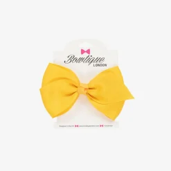 Bowtique London Yellow Bow Hair Clip (10cm) Yellowgold Best