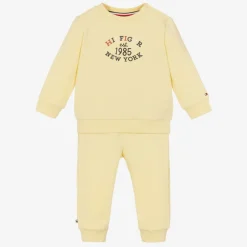 Tommy Hilfiger Yellow Cotton Baby Tracksuit