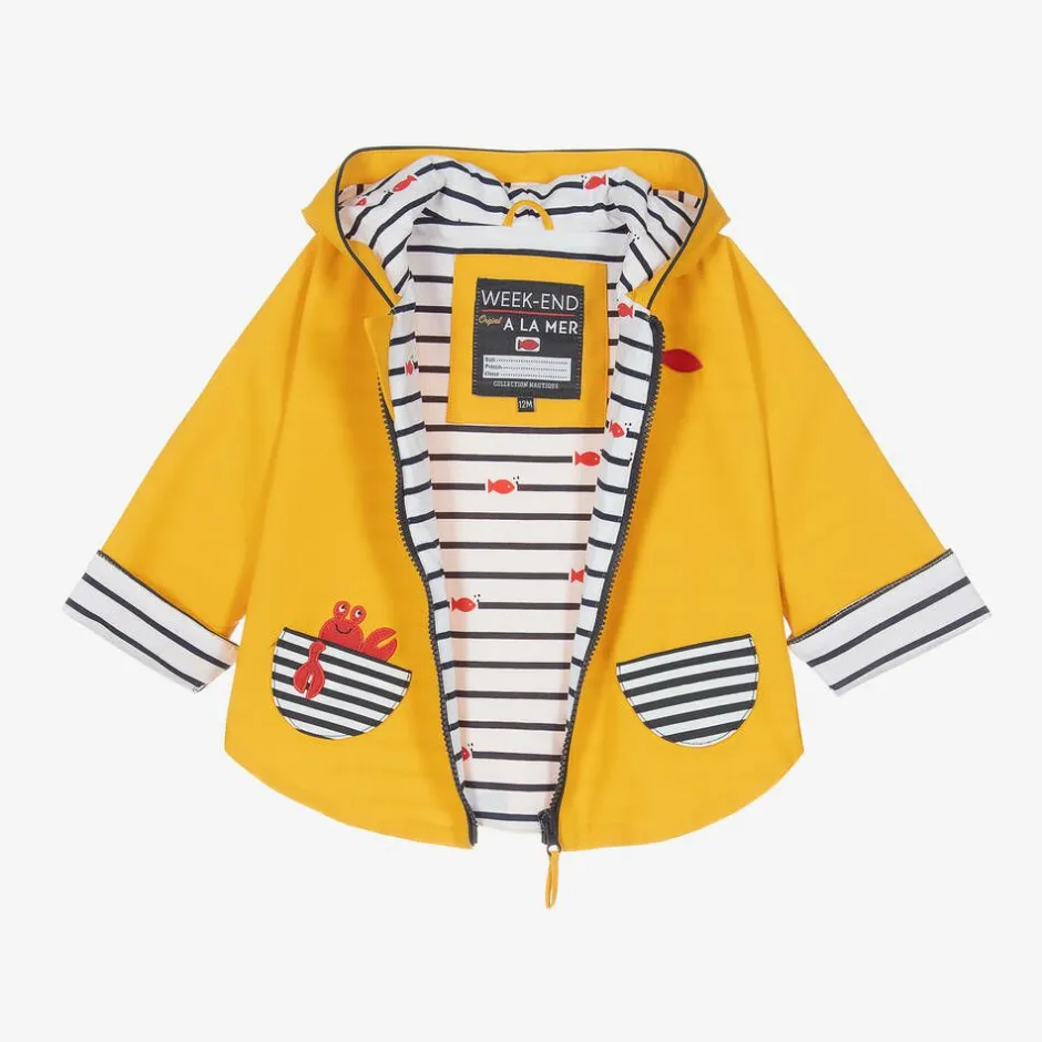 Week-end à la mer Yellow Hooded Rain Cape Discount
