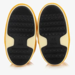 Moon Boot Yellow Logo Short Snow Boots Discount