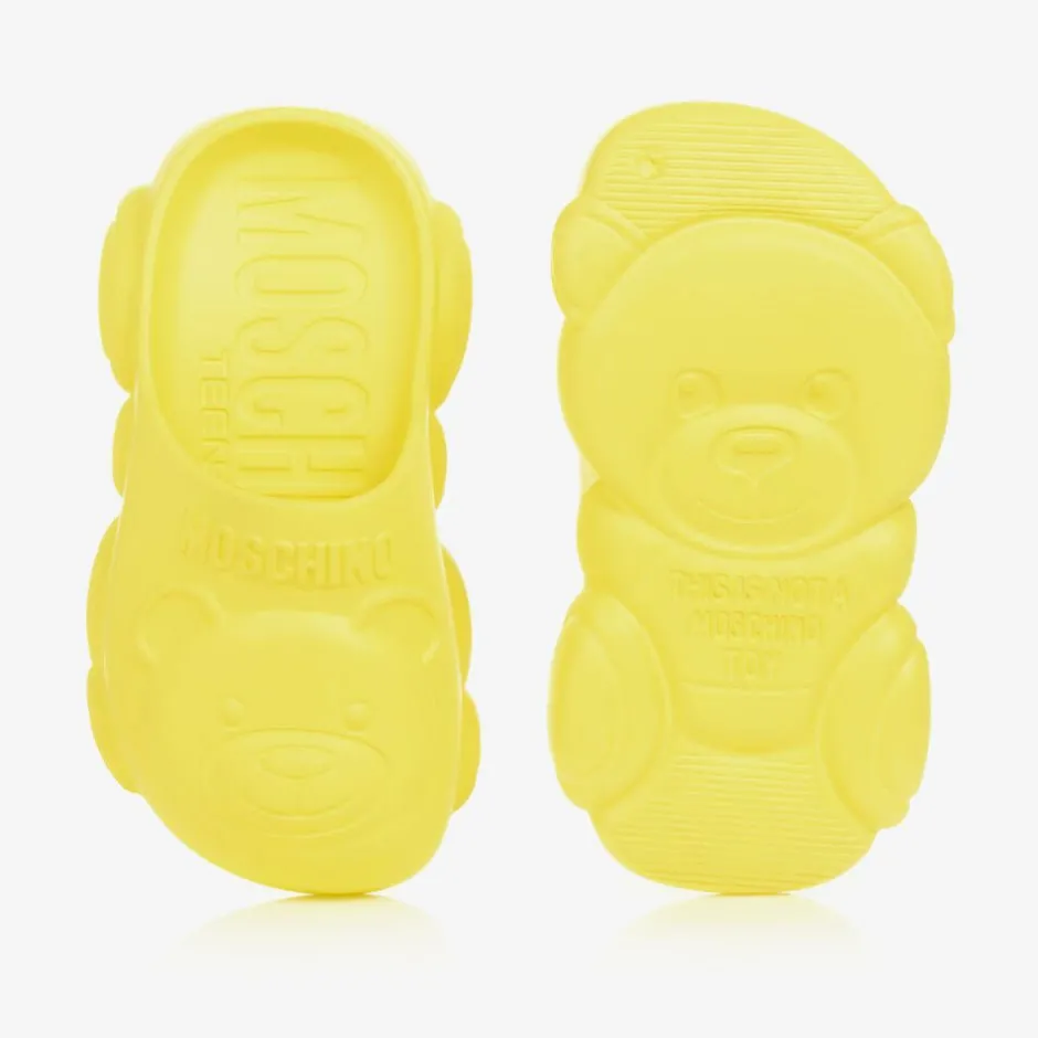 Moschino Kid-Teen Yellow Teddy Bear Clogs Hot