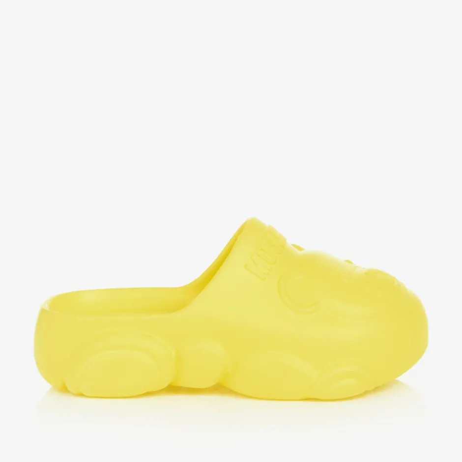 Moschino Kid-Teen Yellow Teddy Bear Clogs Hot