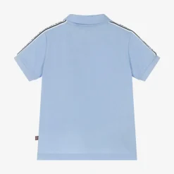 AIGNER Baby Boys Blue Cotton Polo Shirt Hot