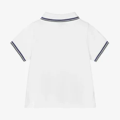 Emporio Armani Baby Boys White Cotton Polo Shirt Sale
