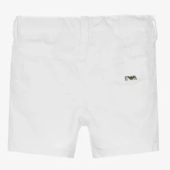 Emporio Armani Baby Boys White Cotton Shorts Online