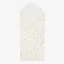 Jamiks Baby Girls Ivory Organic Cotton Swaddle (100cm) Clearance